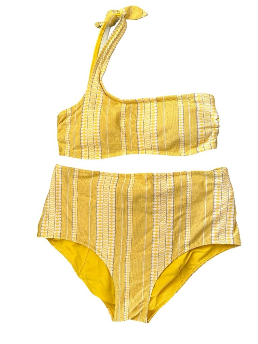 Lemlem Luchia Bikini One Shoulder High-Waist Bottom and Top Size S M